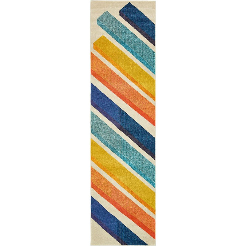 Burtrum Abstract Indoor Rug, Runner 2'7" x 10'
