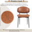 Ensemble de 2 chaises de salle à manger de style Mid-Century moderne d'inspiration italienne avec pieds en métal mat-1555774355