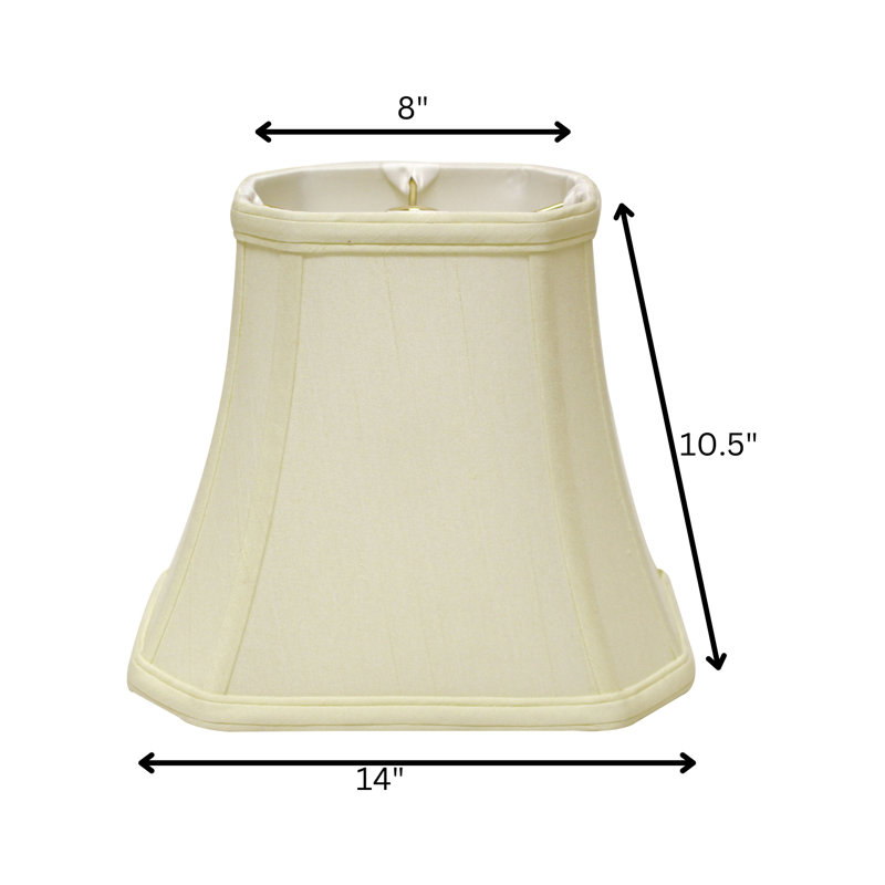 Abat-jour cloche en soie 10,5 po H, Oeuf, H 10,5 po x l 14 po x P 14 po