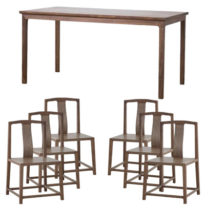 Elm Rectangular 31.49'' W Dining Set