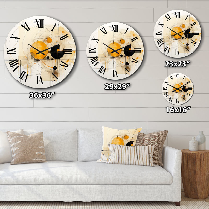 Poetry of Possiblities, aquarelle rétro - horloge murale abstraite, Grand