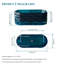 62"W x 27"D Freestanding SoakingTransparent Pure Resin Bathtub With Pop-Up Drain,Flowing Blue