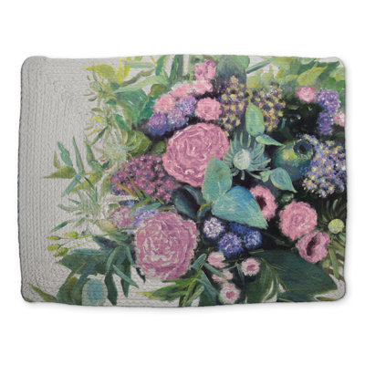 Napperon à feuilles mauves | Mélodie de fleurs fuchsia