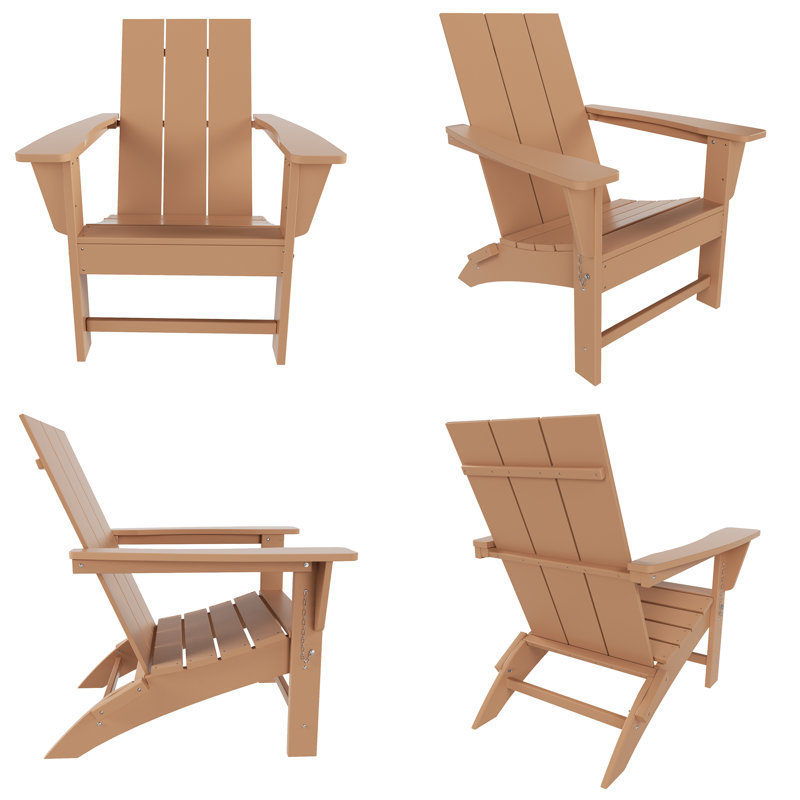 Joubert Foldable Outdoor Adirondack Set, Teal
