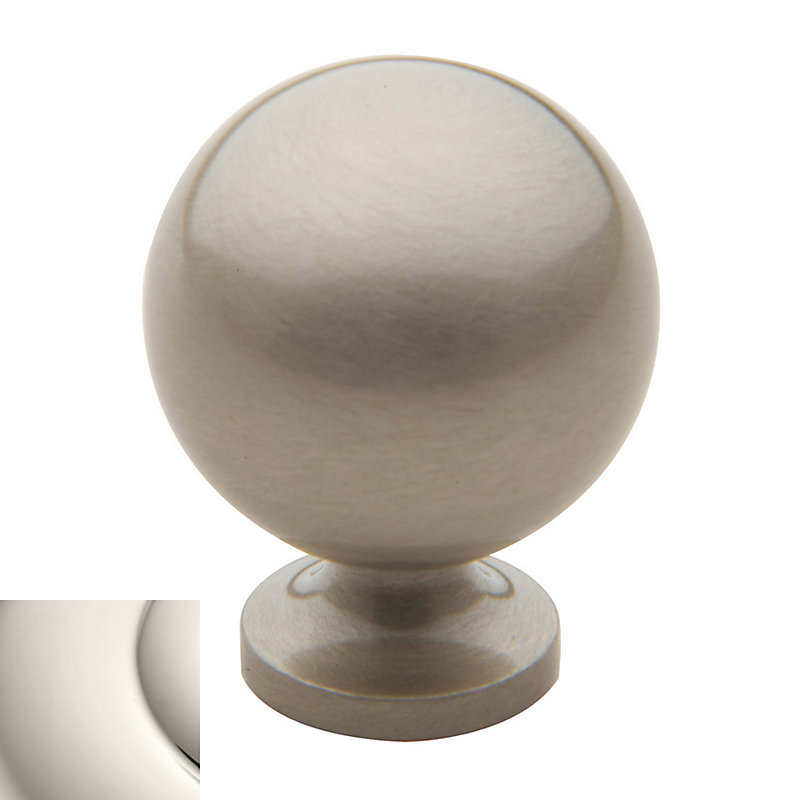 1" Diameter Round Knob, Polished Brass