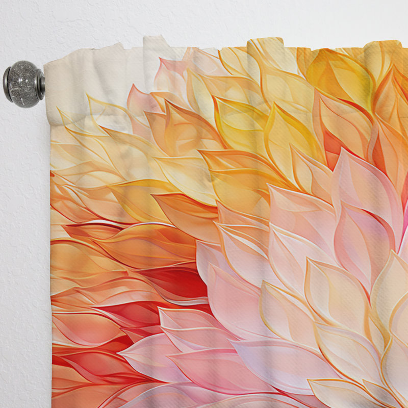 Kaléidoscope éthéré multicolore Op Art - Rideau moderne - Velours obscurcissant - 1 panneau, L 52 po x L 90 po