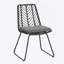 CHAISE, 2PCS avec 2 coussins, gris