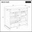 Meuble-lavabo sur pied 36 po avec lavabo en céramique, porte droite-711040229
