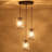 3 - Light 12 inch Modern Round Crystal Chandelier Adjustable Hanging Pendant Light Fixture for Dining Room