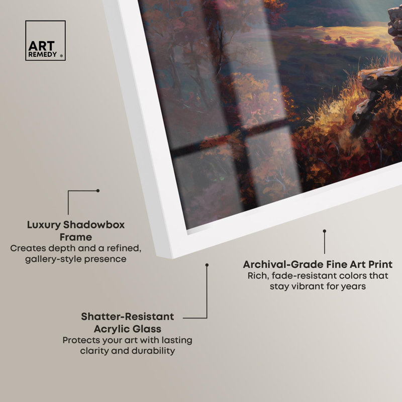 «Shine Down Radiance Christian Decor Shadowbox» par Art Remedy, H 31 po x l 31 po, Blanc