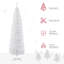 ? Décoration de Noël? Arbre de Noël artificiel, arbre de Noël mince avec 499 extrémités de branches réalistes et support en plastique-750134233