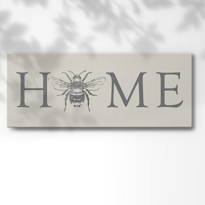 " Bee Home ", 12" H x 30" W x 1.5" D