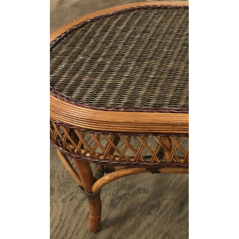 Table basse ovale en rotin