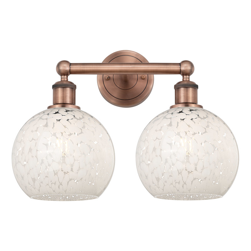 Éclairage pour meuble-lavabo à intensité variable 2 lumières Aakif, Cuivre antique