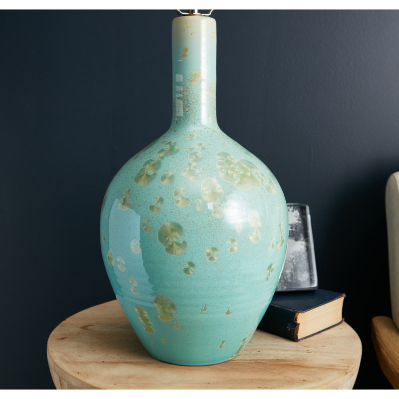 Crystalline Warren Lamp, 29" H x 9.75" W x 9.75" D, Jade