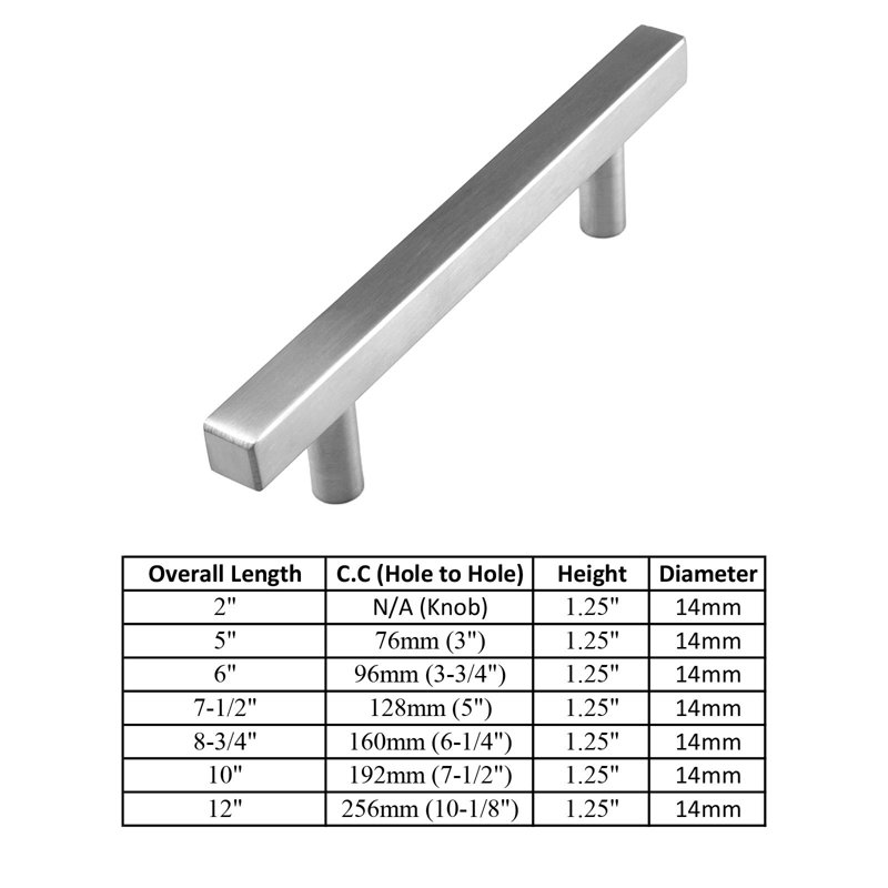 6 1/4" Centre to Centre Bar Pull, Brushed Nickel