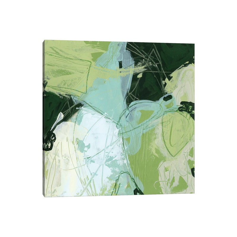 Verdant Vortex II by June Erica Vess - Wrapped Canvas Painting, 45.72cm H x 45.72cm W x 1.91cm D