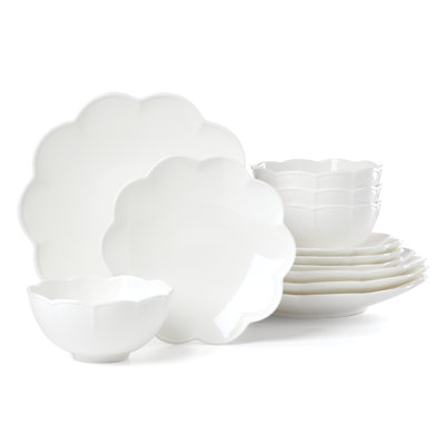 Studio 1414 Scallop 12 Piece Dinnerware Set