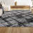 Blackmun Modern Abstract Black/Gray Rug-353531032