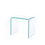 Petite table d'appoint et de bout en verre transparent