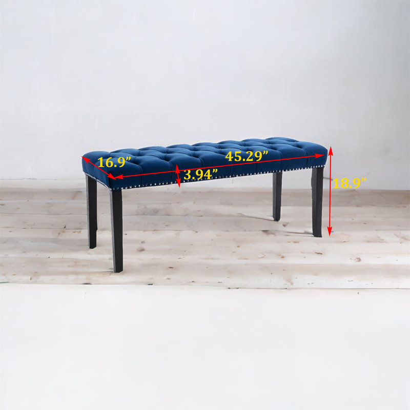 Banc rembourré Dashima, Bleu