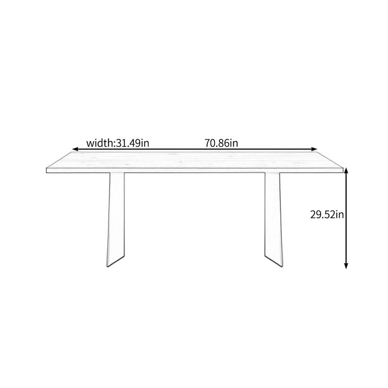Stavern, H 29,52 po x L 70,86 po x l 31,49 po
