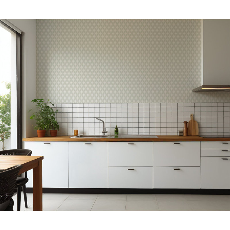 Stone Lace - Pale Gray Wallpaper