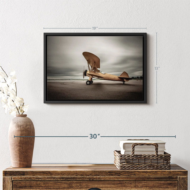 "Biplan Wall Art", H 19 po x l 13 po