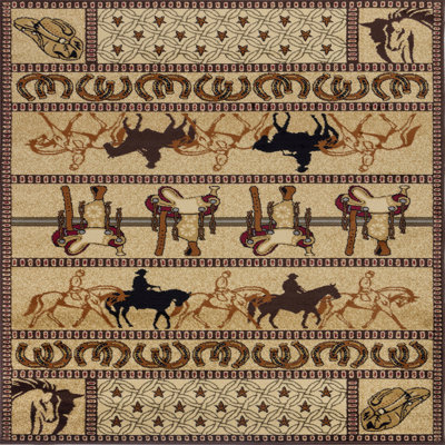 5'3" X 7'3" Southwest Area Rug