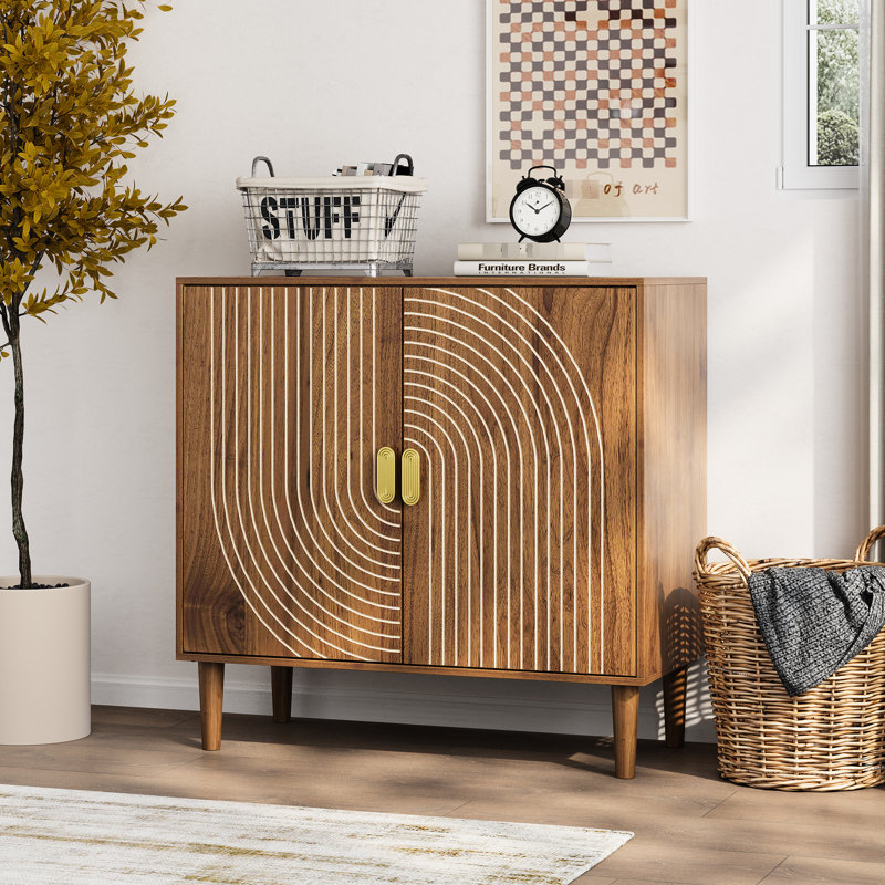 Buffet de rangement multifonctionnel de style Mid-Century