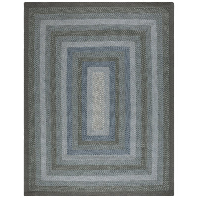 Tapis tressé à motif géométrique en jute