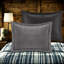 Ensembles de literie en micro velours côtelé gris de luxe, très grand, style chalet moderne