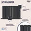 iBathUK Belgravia Horizontal Double Slim Flat Panel Radiator (KDW229)-115988050-115988046