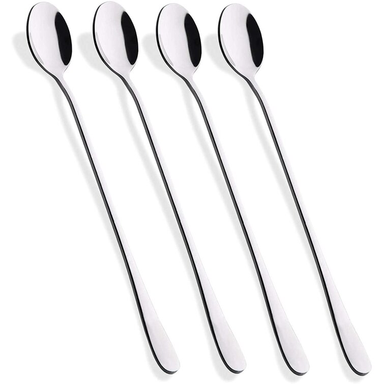 Long Handle Iced Tea Spoon, Coffee Spoon, Ice Cream Spoon, Stainless Steel Cocktail Stirring Spoons,
