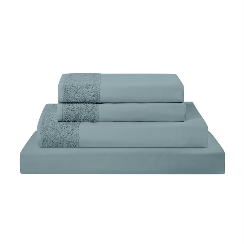 Ensemble de draps en microfibre 4 pièces Modern, Ensemble de draps pour lit simple + 1 drap-housse , Minéral