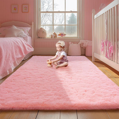 Tapis pour la chambre des filles, tapis moelleux à poils longs et pelucheux pour salle de jeux pour enfants, chambre de bébé, tapis moelleux épais pour enfants, garçons, adolescents, dortoir, décoration intérieure