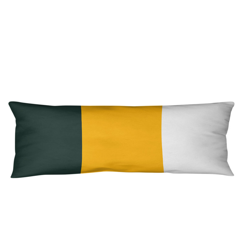 Oreiller de corps en polyester / polyester Arizona Football Stripes, Jaune, Adella Football