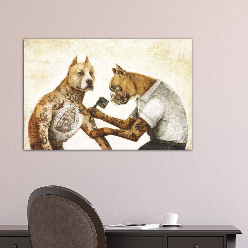 The Tattooist II by Mike Koubou - Wrapped Canvas Print, 101.6 cm H x 66.04 cm W x 1.91 cm D