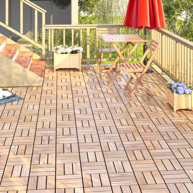 30 carreaux de terrasse à emboîtement, 30, Jaune