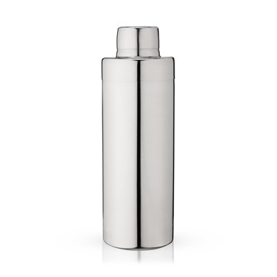 Viski Lightweight Cocktail Shaker Set, 24 Oz Streamlined Stainless Steel Shaker With Strainer