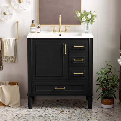 Meuble-lavabo 30 po avec lavabo en céramique