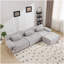Combinaison modulaire, forme de joint en bambou, fauteuil, très grande compression et assise profonde en chenille 3 + 1 places (avec 3 coussins)-358227387