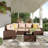 6 Pieces Outdoor Patio Furniture Set, With Cushions And Glass Coffee Table, Pe Rattan Outdoor Wicker Sectional Furniture Sofa Set-580523382