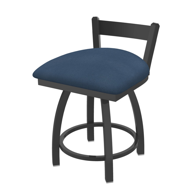Tabouret de coiffeuse à dossier bas 18 po Catalina, Bronze, Vinyle - Rein Bay