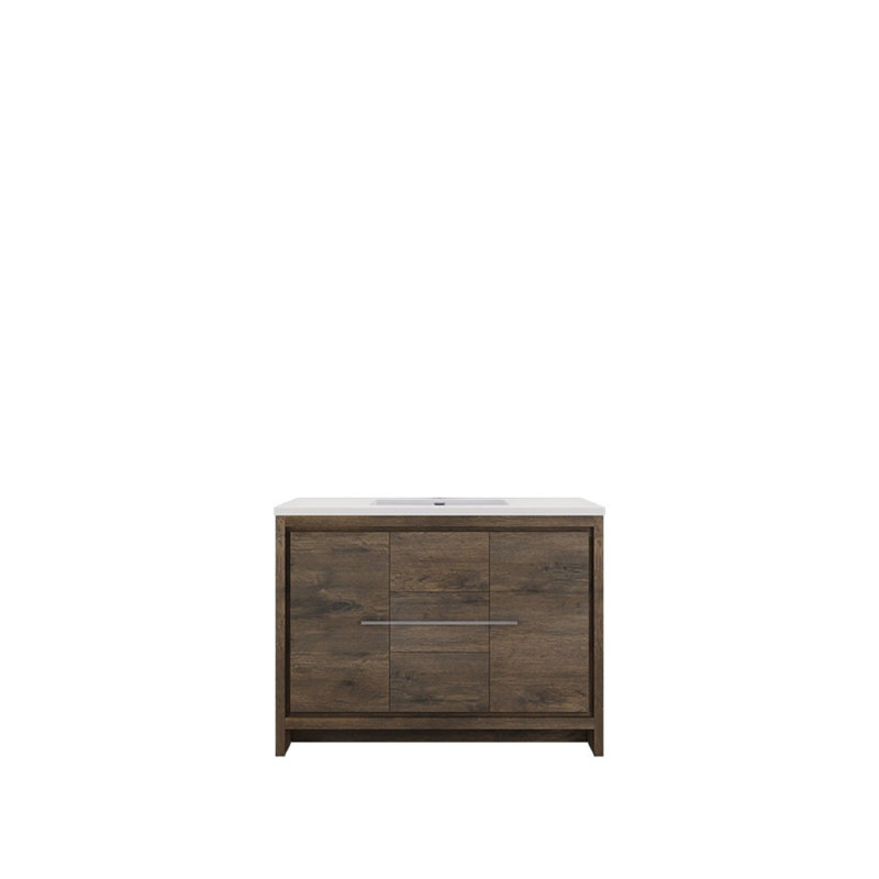 Eden 48" Single Sink Bathroom Vanity Set, Dark Brown