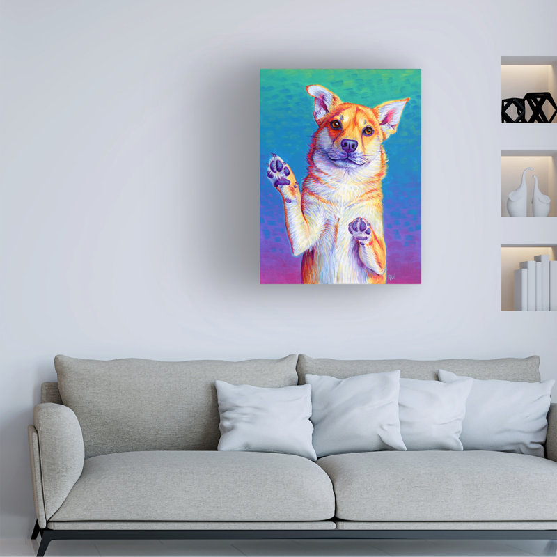 Art sur toile par Rebecca Wang, H 19 po x l 14 po