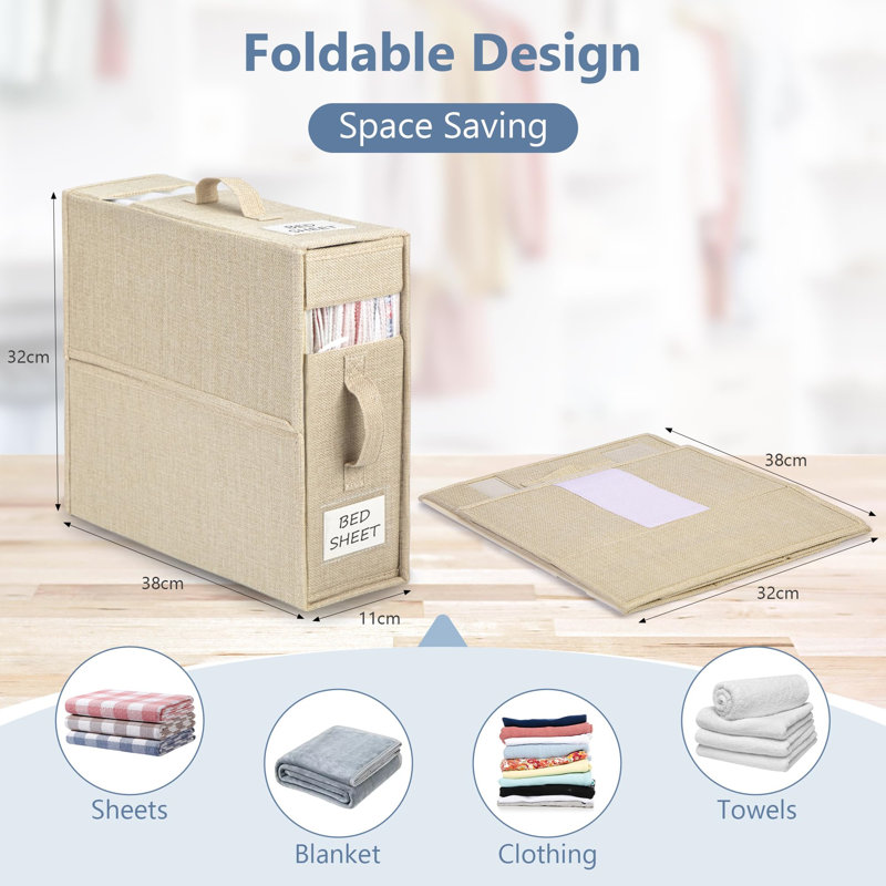 Ebern Designs Rheannan Fabric Underbed Storage, Beige