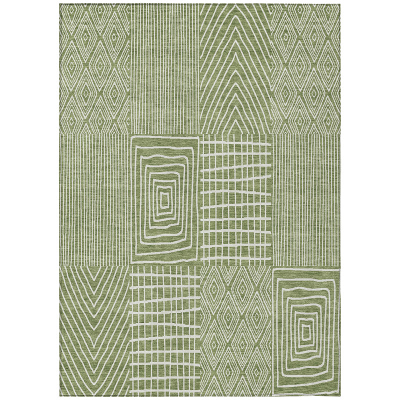 Tapis intérieur / extérieur vert Owen , 9 pi x 12 pi