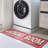 Non-Slip Rubberback Laundry Room Runner Rug, Red