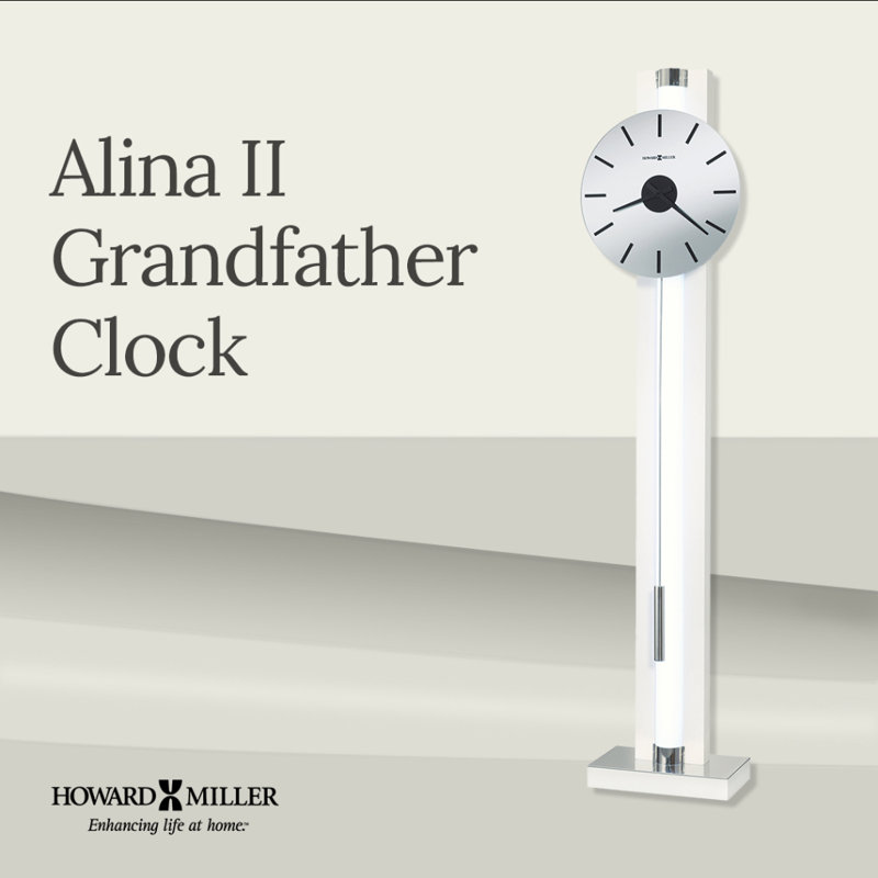 Alina II 77.75'' Metal Floor Clock
